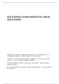 SST 8 FINAL EXAM WITH FULL PACK SOLUTIONS