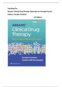 Test Bank For Abrams' Clinical Drug Therapy&colon; Rationales for Nursing Practice&period; 14th Edition by Geralyn Frandsen&period; Latest 2026
