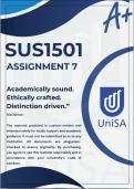 SUS1501 ASSIGNMENT 7 SEMESTER 2 2025 &ast;COMPLETE ANSWERS&ast; DUE DATE 30 SEPTEMBER 2025 &lpar;BEST ANSWERS FOR THIS ASSIGNMENT&rpar;