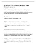IDRL 320 Unit 2 Exam Questions With Correct Answers