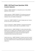 IDRL 320 Final Exam Questions With Correct Answers