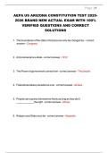 AEPA US ARIZONA CONSTITUTION TEST 2025-2026 BRAND NEW ACTUAL EXAM WITH 100- VERIFIED QUESTIONS AND CORRECT SOLUTIONS 