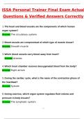 ISSA Personal Training Final Exam 2025 Latest Questions and Answers &lpar;2025 &sol; 2026&rpar; &lpar;Verified Answers&rpar;