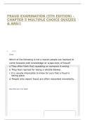 FRAUD EXAMINATION &lpar;5TH EDITION&rpar; - CHAPTER 5 MULTIPLE CHOICE QUIZZES & ANS&excl;&excl;