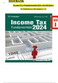 Solutions Manual For Income Tax Fundamentals 2025 42nd Edition By Gerald Whittenburg, Steven Gill (All Chapters, 100% Original Verified, A+ Grade)100% PASS NEWEST VERSION.