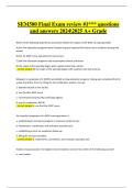 SEM580 Final Exam Review &vert; Verified Questions & Answers &vert; Graded A&plus; &vert; Updated 2024&sol;2025