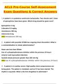 ACLS Pre-Course Self-Assessment Exam &lpar;Latest 2025 &sol; 2026 Update&rpar; Actual Questions and Verified Answers &vert; 100&percnt; Correct &vert; Grade A&plus;
