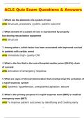 ACLS Quiz Exam &lpar;Latest 2025 &sol; 2026 Update&rpar; Actual Questions and Verified Answers &vert; 100&percnt; Correct &vert; Grade A&plus;