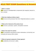 ACLS TEST EXAM &lpar;Latest 2025 &sol; 2026 Update&rpar; Actual Questions and Verified Answers &vert; 100&percnt; Correct &vert; Grade A&plus;