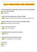 ACLS EXAM &lpar;Latest 2025 &sol; 2026 Update&rpar; Actual Questions and Verified Answers &vert; 100&percnt; Correct &vert; Grade A&plus;