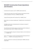 NCCER Construction Exam Questions and Answers