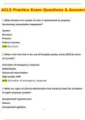ACLS Practice Questions Exam &lpar;Latest 2025 &sol; 2026 Update&rpar; Actual Questions and Verified Answers &vert; 100&percnt; Correct &vert; Grade A&plus;