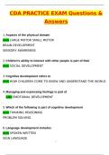 CDA PRACTICE EXAM &lpar;Latest 2025 &sol; 2026 Update&rpar; Actual Questions and Verified Answers &vert; 100&percnt; Correct &vert; Grade A&plus;