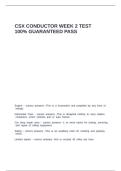 CSX CONDUCTOR WEEK 2 TEST 100- GUARANTEED PASS