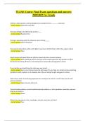 TLSAE Course Final Exam &ndash; Questions and Verified Solutions &lpar;Graded A&plus;&rpar; 2024&sol;2025 &ndash; Complete Exam Material