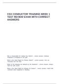 CSX CONDUCTOR TRAINING WEEK 1 TEST REVIEW EXAM WITH CORRECT ANSWERS