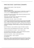 NRSG 3302 EXAM 1 QUESTIONS & ANSWERS