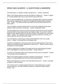 NRSG 3302 QUIZZES 1-4 QUESTIONS & ANSWERS