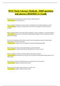 WGU D669 Early Literacy Methods &vert; Actual Exam Questions with Correct Detailed Answers &vert; Newest 2024&sol;2025 &vert; Already Graded A&plus;