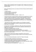 NRSG 3302 NURSING WITH WOMEN AND FAMILIES MODULE QUESTIONS