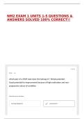 NM2 EXAM 1 UNITS 1-5 QUESTIONS & ANSWERS SOLVED 100&percnt; CORRECT&excl;&excl;