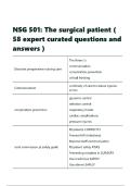 NSG 501&colon; The surgical patient &lpar; 58 expert curated questions and answers &rpar; 