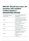 NSG 501- Wound Care exam &lpar; 39 questions with complete verified solutions &rpar; GUARANTEED SUCCESS