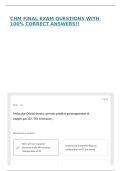 CHM FINAL EXAM QUESTIONS WITH 100&percnt; CORRECT ANSWERS&excl;&excl;