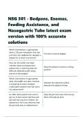 NSG 501 - Bedpans&comma; Enemas&comma; Feeding Assistance&comma; and Nasogastric Tube latest exam version with 100&percnt; accurate solutions