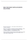 MHA 705 EXAM 2 WITH ACCURATE SOLUTIONS