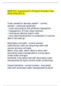 WSE3701 Assessment 2 &lpar;Project&rpar; Answers Year 2025 GRADED A&plus; Traits needed to develop seeds&quest; - correct answer-- unisexual sporangia - ovule &lpar;sporangium that protects megaspore&rpar; - megaspores&colon; 3&sol;4 die&comma; stays retained - microspore delivers sperm cells - once s