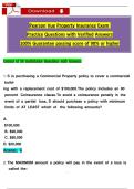 Pearson Vue Property Insurance Exam  Practice Questions with Verified Answers 100&percnt; Guarantee passing score of 90&percnt; or higher