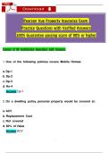Pearson Vue Property Insurance Exam  Practice Questions with Verified Answers 100&percnt; Guarantee passing score of 90&percnt; or higher