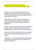 MNG3701 Assignment 1 Semester 2 &lpar;Comprehensive Answers&rpar; Due August 2025 Strategy - correct answer-What refers to the creation of an organization's long-term purpose that incorporates clear goals and objectives into a coherent plan of action Enviorm
