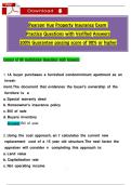 Pearson Vue Property Insurance Exam  Practice Questions with Verified Answers 100&percnt; Guarantee passing score of 90
