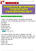 Pearson Vue Texas State Life &plus; Health Insurance Exam  Questions with Verified Answers 100&percnt; Guarantee passing score of 90&percnt; or higher