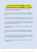 CASAC EXAM UPDATED  ACTUAL    Exam Questions and CORRECT Answers 