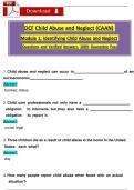 DCF Child Abuse and Neglect &lpar;CAAN&rpar;  Module 1&colon; Identifying Child Abuse and Neglect  Questions and Verified Answers&comma; 100&percnt; Guarantee Pass