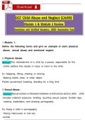 DCF Child Abuse and Neglect &lpar;CAAN&rpar;  Module 1 & Module 2 Review  Questions and Verified Answers&comma; 100&percnt; Guarantee Pass