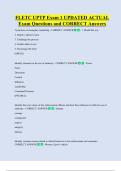 FLETC UPTP Exam 1 UPDATED ACTUAL   Exam Questions and CORRECT Answers