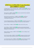 UPTP Test 4 UPDATED  Exam Questions  and CORRECT Answers 