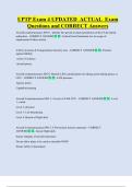 UPTP Exam 4 UPDATED  ACTUAL  Exam  Questions and CORRECT Answers 