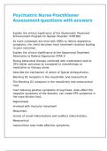 Psychiatric Nurse Practitioner Assessment questions with answers