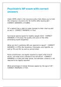 Psychiatric NP exam with correct answers