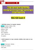 NSG 430 Adult Health Nursing II  Questions with Rationalized Answers&comma; 100&percnt; Guarantee Pass  Grand Canyon University 