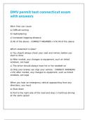 DMV permit test connecticut exam with answers