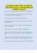 NAVEDTRA 14037&comma; BASIC MACHINES  UPDATED ACTUAL  Exam Questions and  CORRECT Answers 