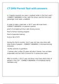 CT DMV Permit Test with answers