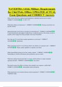 NAVEDTRA 14144&comma; Military Requirements  for Chief Petty Officer UPDATED ACTUAL   Exam Questions and CORRECT Answers