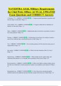 NAVEDTRA 14144&comma; Military Requirements  for Chief Petty Officer ACTUAL UPDATED   Exam Questions and CORRECT Answers